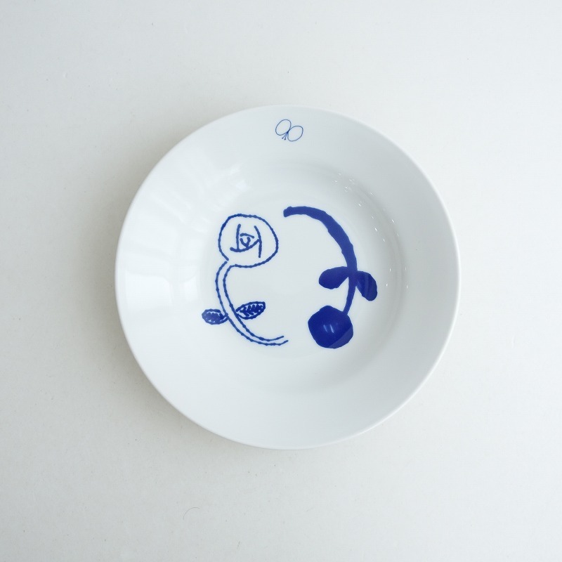 【美品】ミナペルホネン×パスザバトン *Remake table ware 咲いている花にただ笑ふ ディーププレート23cm*(wa85-2408-104)【01I42】