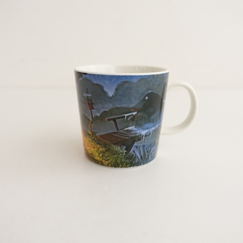 【北欧】美品/旧ロゴアラビア ARABIA *ムーミンマグ モランの夜*食器コップ【陶器】(wa87-2408-117)【12I42】