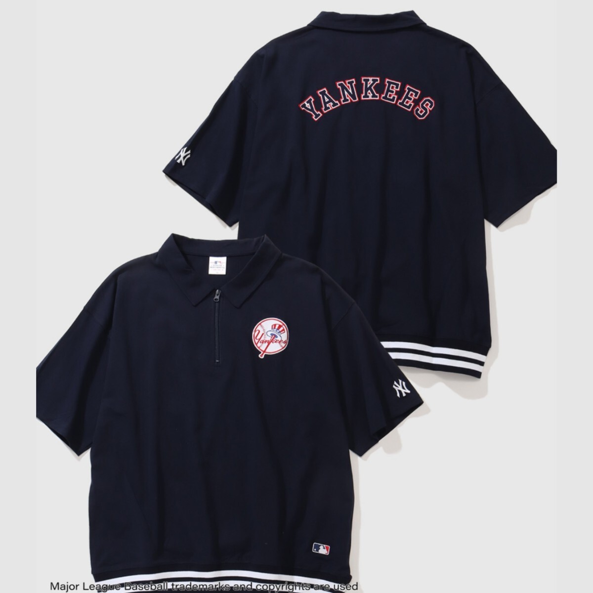 MLB ニューヨーク ヤンキース ハーフジップシャツ ワイド MLB ニューヨーク ヤンキース ハーフジップシャツ ワイド