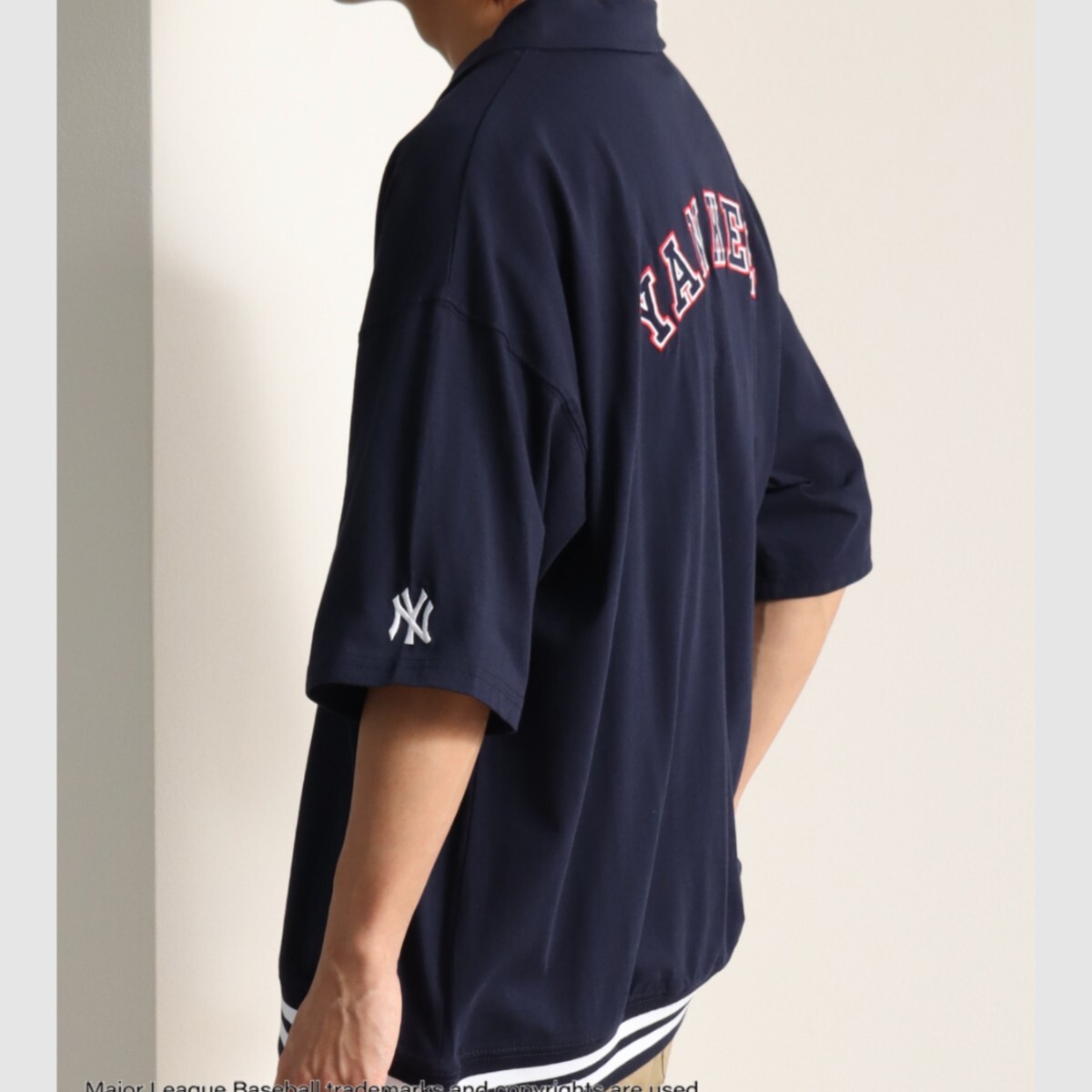 MLB ニューヨーク ヤンキース ハーフジップシャツ ワイド MLB ニューヨーク ヤンキース ハーフジップシャツ ワイド