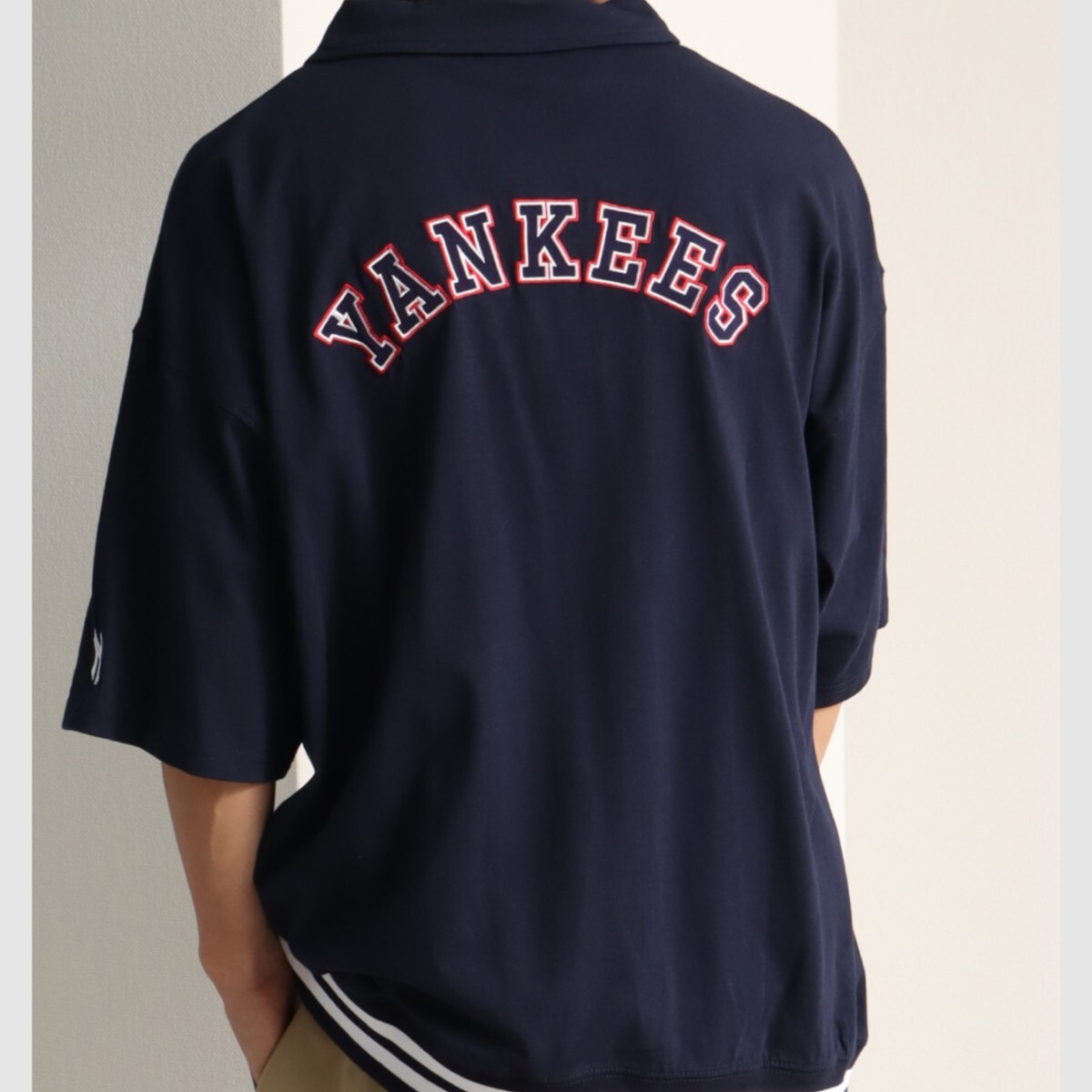 MLB ニューヨーク ヤンキース ハーフジップシャツ ワイド MLB ニューヨーク ヤンキース ハーフジップシャツ ワイド