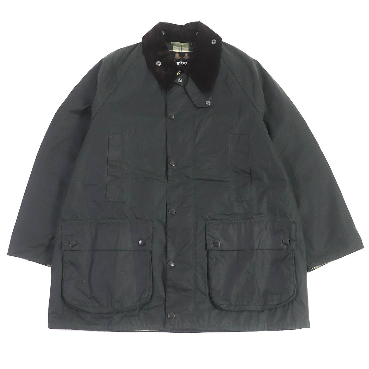  превосходный товар *Barbour Bab a-222MWX1680 BEAUFORT воротник вельвет хлопок воск блузон темно-зеленый 40 стандартный товар обычная цена 64900 иен 