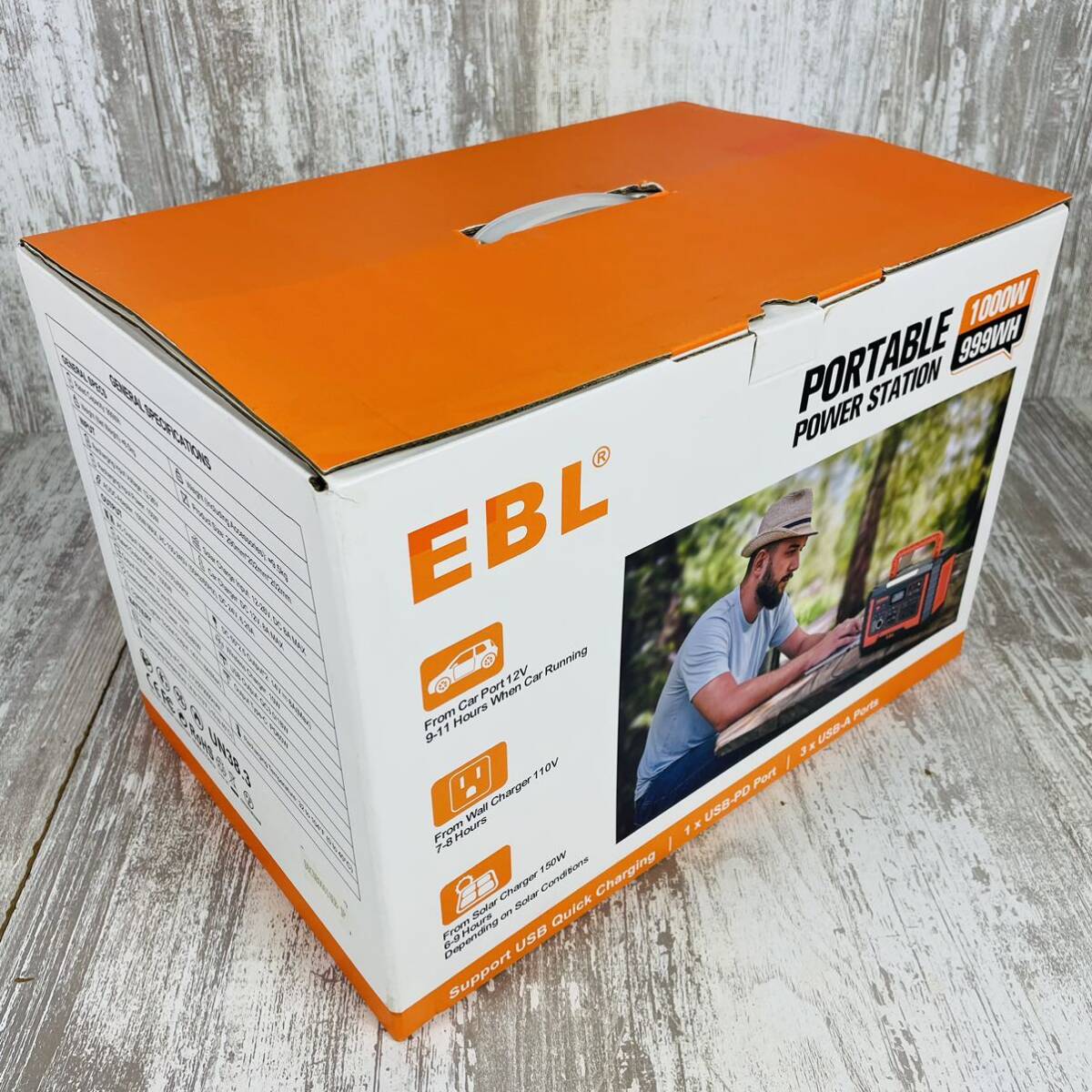 美品】EBL ポータブル電源 1000W 999Wh/270000mAh キャンプ 美品】EBL ポータブル電源 1000W 999Wh/270000mAh キャンプ
