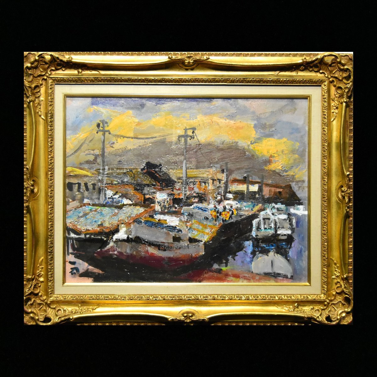 Yahoo!オークション - (1-16900)上島一司『波切』10号 油彩 油画 Yahoo!オークション - (1-16900)上島一司『波切』10号 油彩 油画