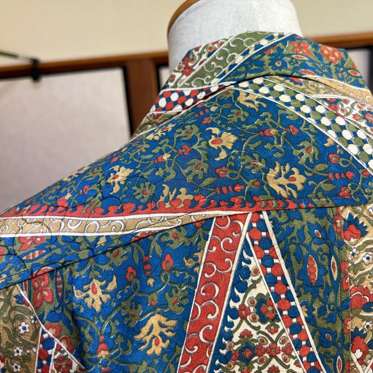 Lサイズ 着物リメイク アロハシャツ 和柄 古着 ハンドメイド Lサイズ 着物リメイク アロハシャツ 和柄 古着 ハンドメイド