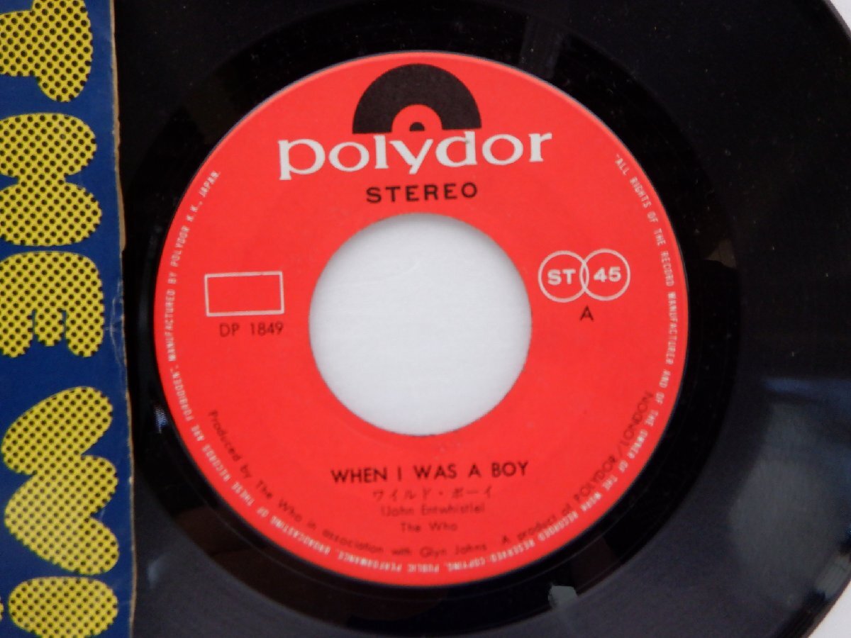 The Who When I Was A Boy / My Wife EP 7インチ /Polydor DP The Who When I Was A Boy / My Wife EP 7インチ /Polydor DP