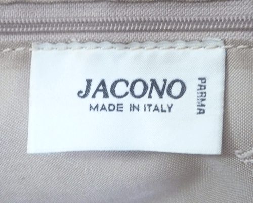 ヤコノ　JACONO　キャンバス　レザー　ホワイト　ブラック　ハンドバッグ　レディース_画像4