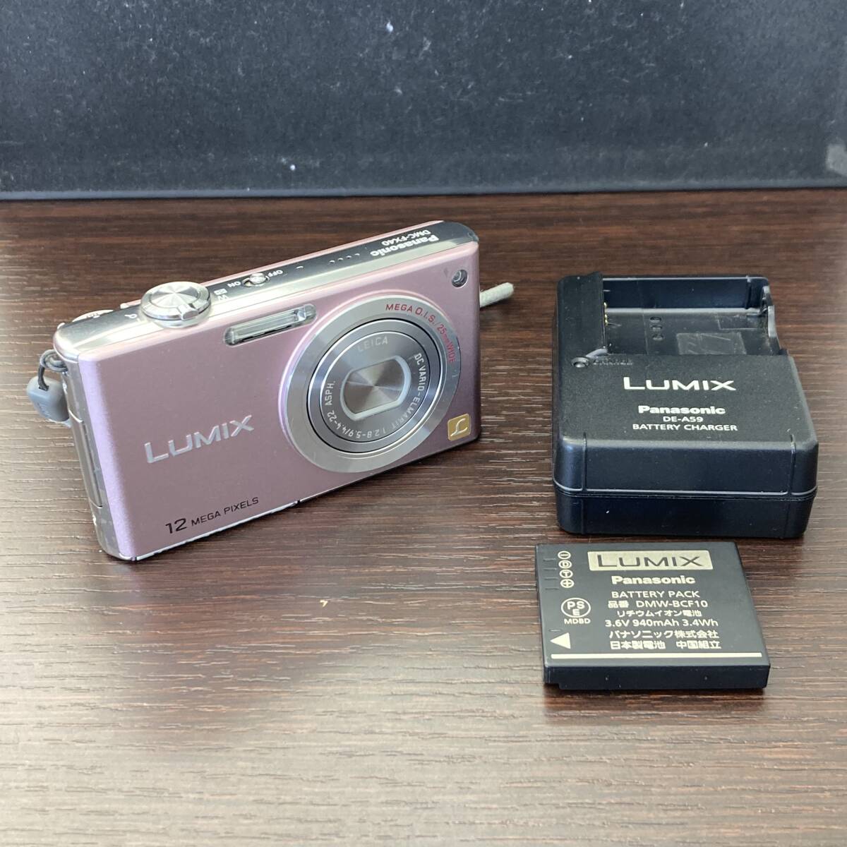 #5198　デジタルカメラ　デジカメ　Panasonic　Lumix　DMC－FX40　ピンク　レンズバリア開閉不良　ジャンク