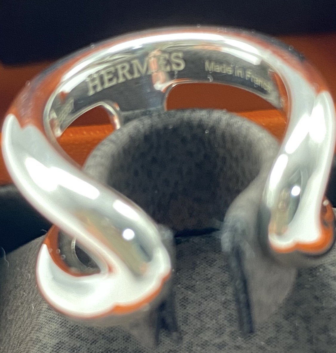 未使用新品】HERMES エルメス シルバーリング《オスモズ》GM 未使用新品】HERMES エルメス シルバーリング《オスモズ》GM