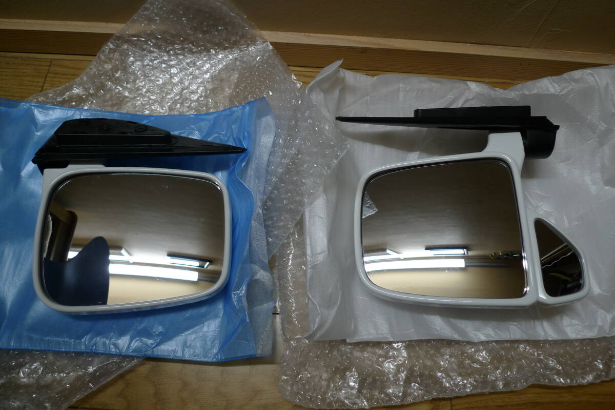 アクティトラックタウン用　納車時外し　HONDA　ホンダ純正　ドアミラー　左右セット　アクティトラック　HA8　HA9　タフタホワイト