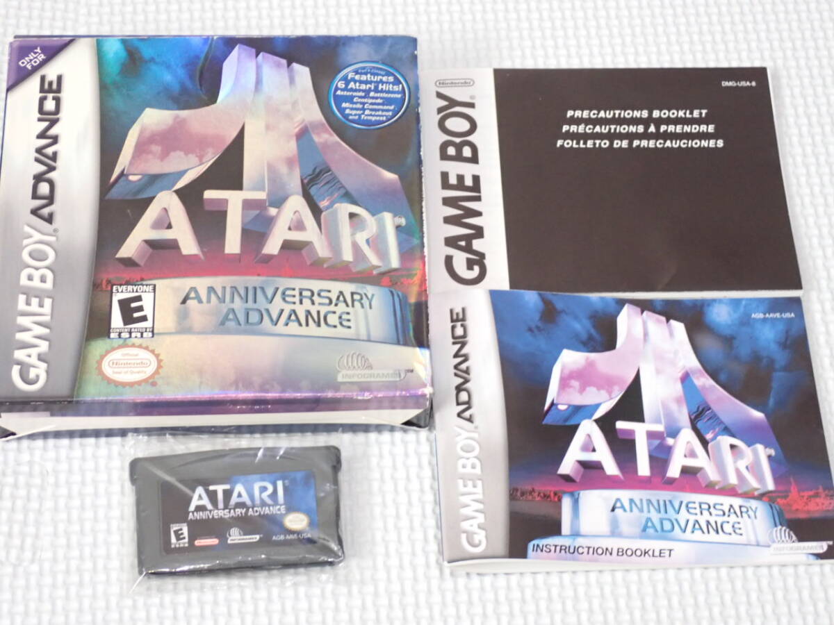 GBA★ATARI ANNIVERSARY ADVANCE 海外版 北米版 端子清掃済★箱付・説明書付・ソフト付