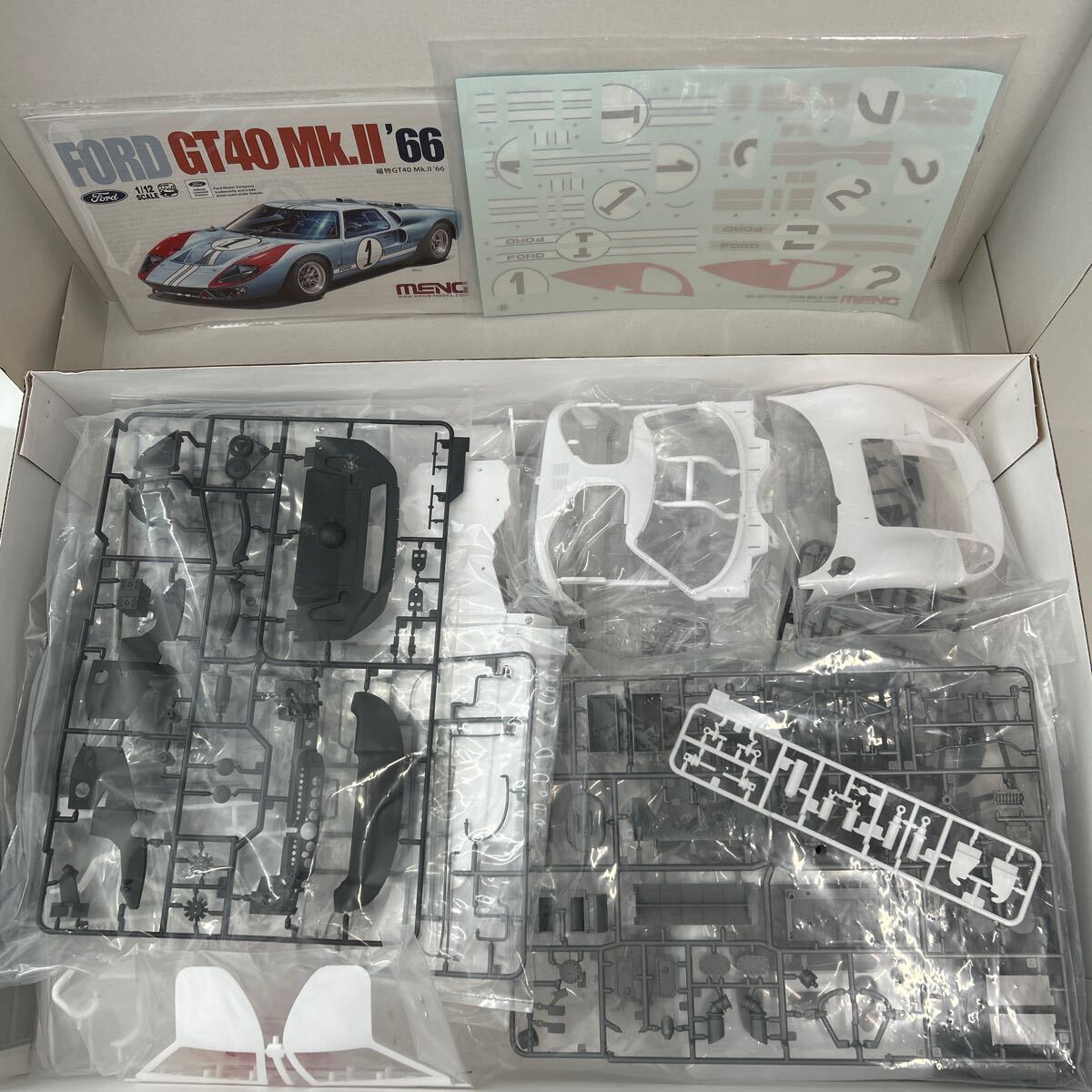 未組立 MENG MODEL 1/12 FORD GT40 Mk.Ⅱ '66 プラモデル 京商 未組立 MENG MODEL 1/12 FORD GT40 Mk.Ⅱ '66 プラモデル 京商