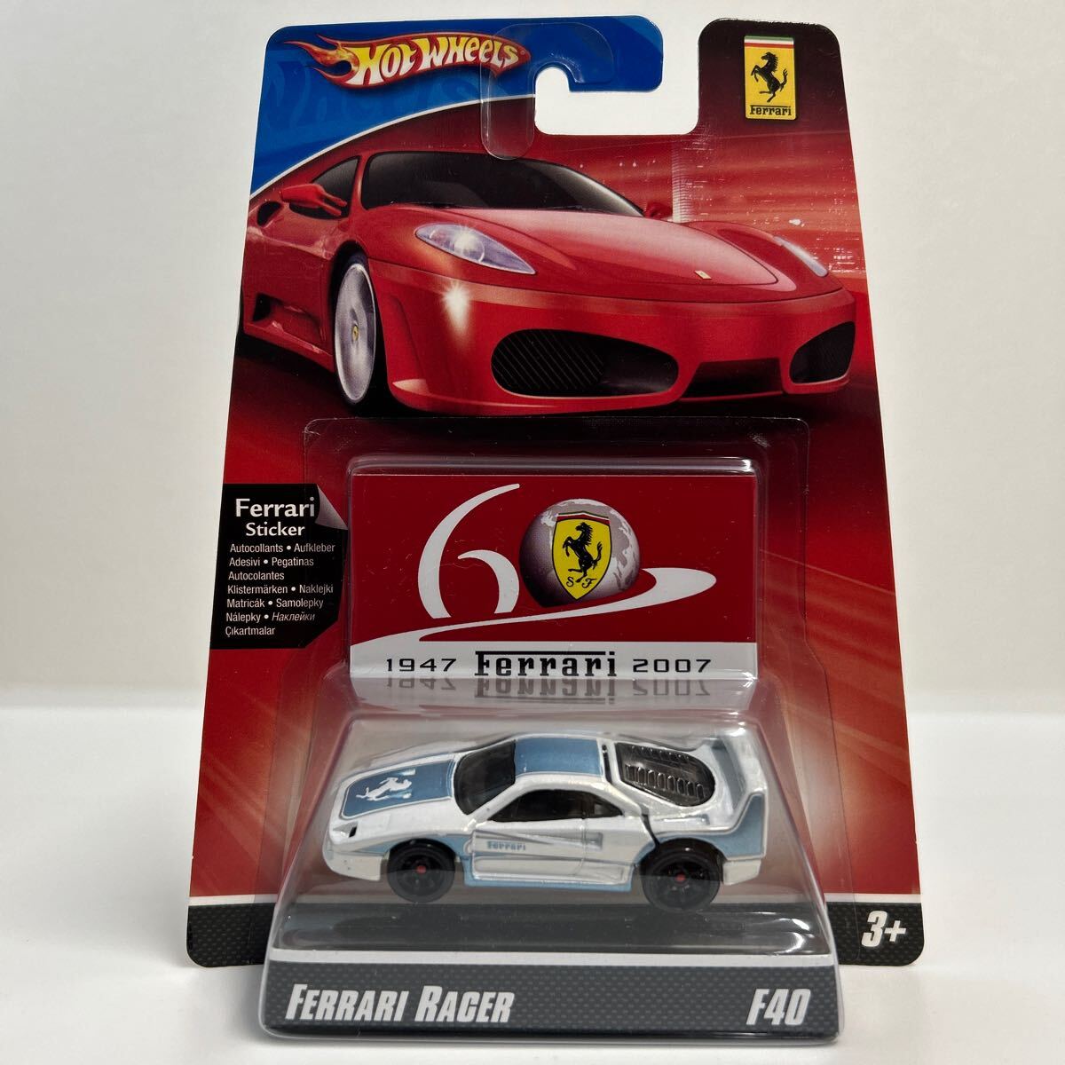 未開封 レア Hotwheels FERRARI RACER F40 ホットウィール フェラーリレーサー 1947 2007 60周年 ステッカー HW ミニカー モデルカー