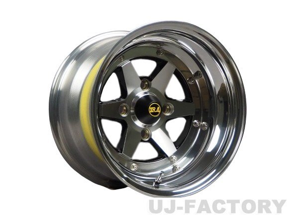 【送料無料!】復刻版 リアル 3ピースバージョン ロンシャン XR4 14インチ 8.0J(8J × 14)-13 114.3-4H★2本セット ブラックポリッシュ