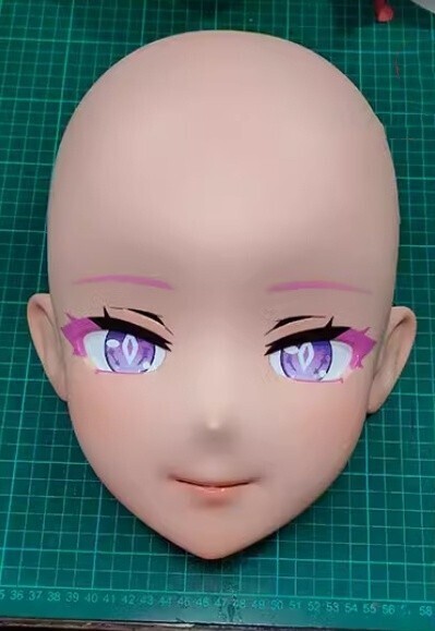 ハーフマスク 眼球付き カツラ付き NO.48 樹脂製 ヘッドロリータ ハーフマスク 眼球付き カツラ付き NO.48 樹脂製 ヘッドロリータ