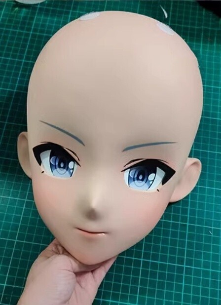 ハーフマスク 眼球付き カツラ付き NO.23 樹脂製 ヘッドロリータ ハーフマスク 眼球付き カツラ付き NO.23 樹脂製 ヘッドロリータ