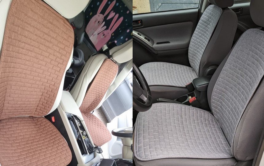  seat cover car Nissan Kics H59A driver`s seat passenger's seat front seat set linen material flax apron type is possible to choose 5 color 