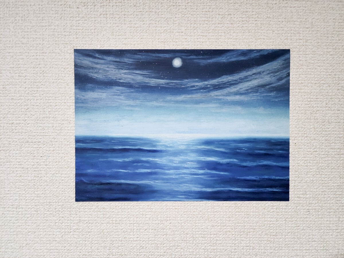 風景画 海の絵 パステル画 癒し 絵画 夏 ヒーリングアート