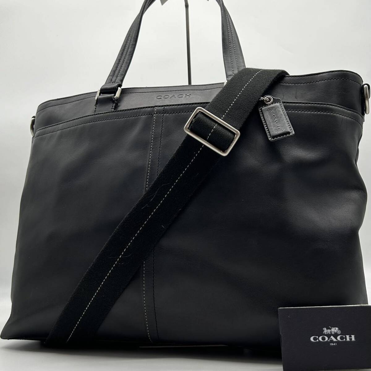 美品】COACH コーチ 2wayレザー ビジネストートバッグ F54758 美品】COACH コーチ 2wayレザー ビジネストートバッグ F54758