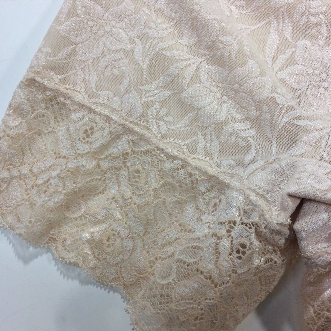 [M461] 日本制補正ガードル☆【70☆ベージュ】パワーネット☆チュールレース