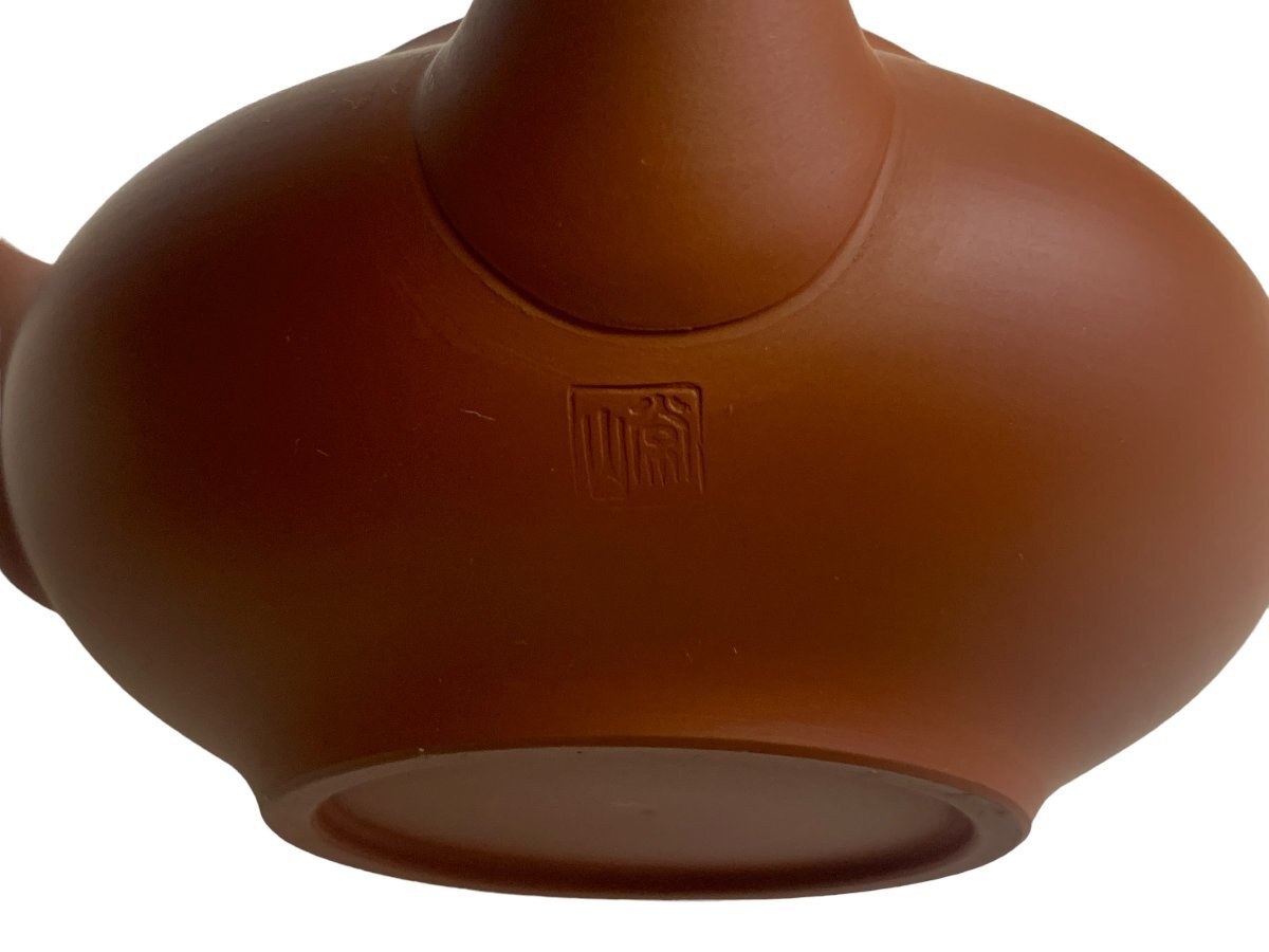 三代 山田常山 朱泥 茶注 藤田秋華 刻 急須 茶器 煎茶道具 共箱 三代 山田常山 朱泥 茶注 藤田秋華 刻 急須 茶器 煎茶道具 共箱