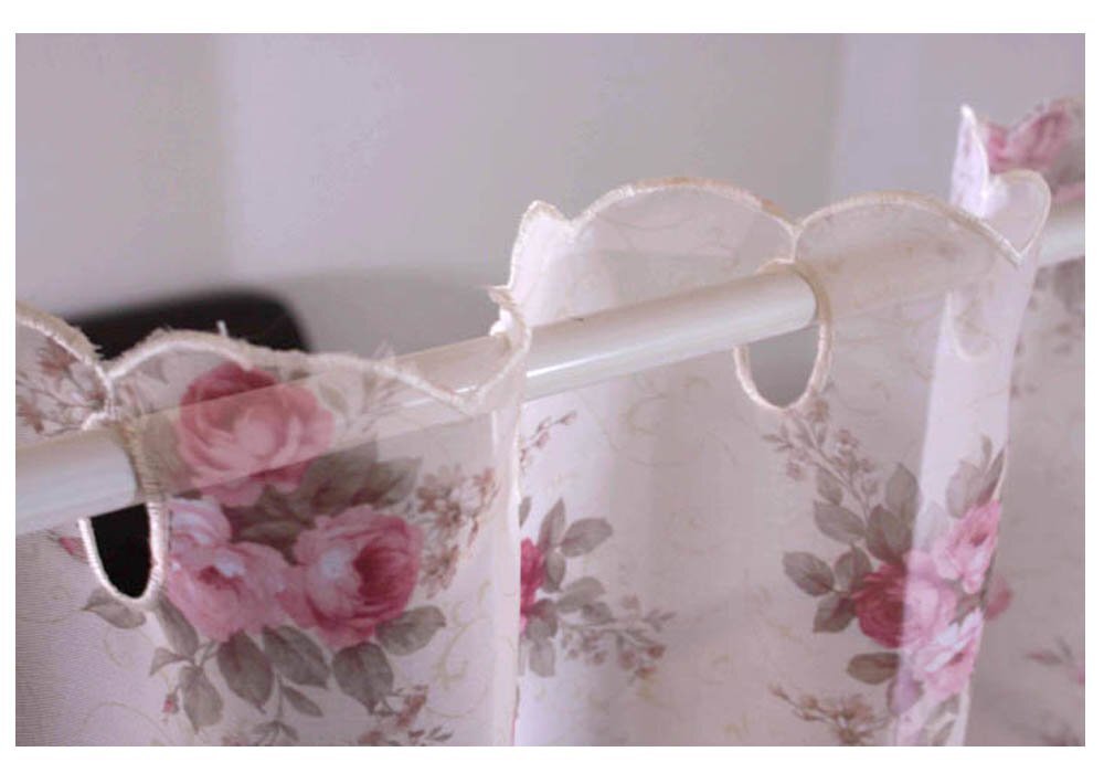 narumikk короткие занавески 2 -слойный Cafe сад rose 60cm длина 14-407