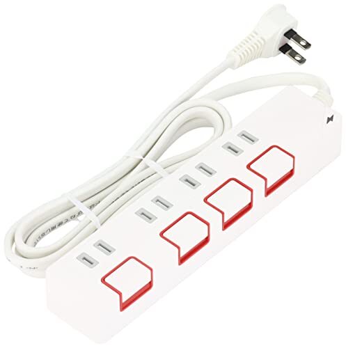 オーム電機 4口1.5ｍタップ雷PUSHSW HS-K1187W_画像3