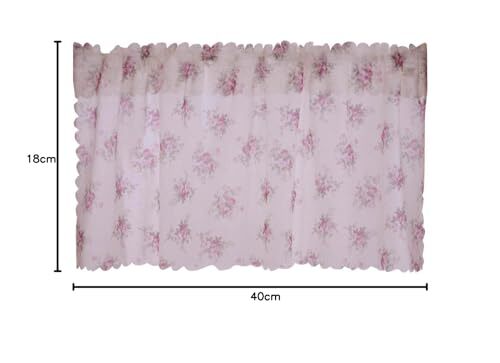 narumikk короткие занавески 2 -слойный Cafe сад rose 60cm длина 14-407