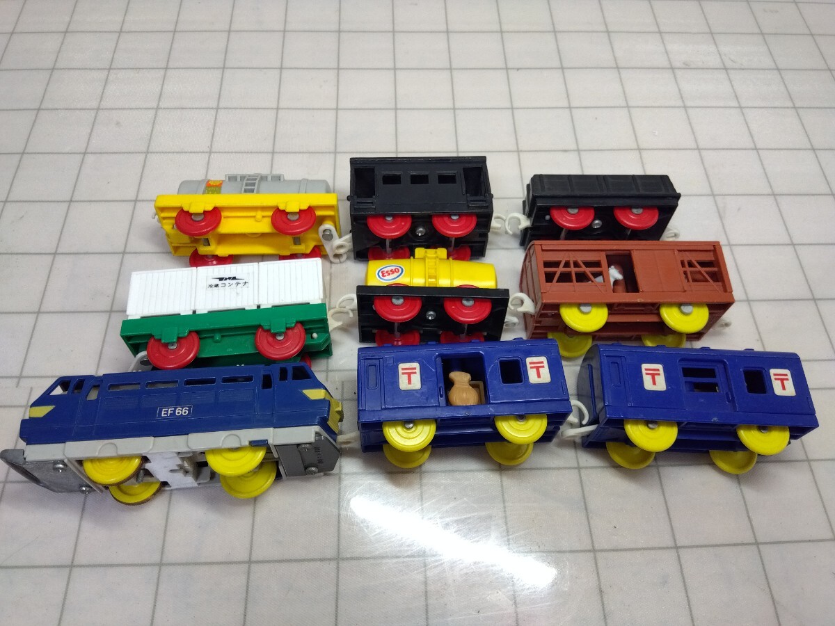 327 プラレール 前スイッチ EF66 貨車まとめて トミー TOMY 旧 327 プラレール 前スイッチ EF66 貨車まとめて トミー TOMY 旧