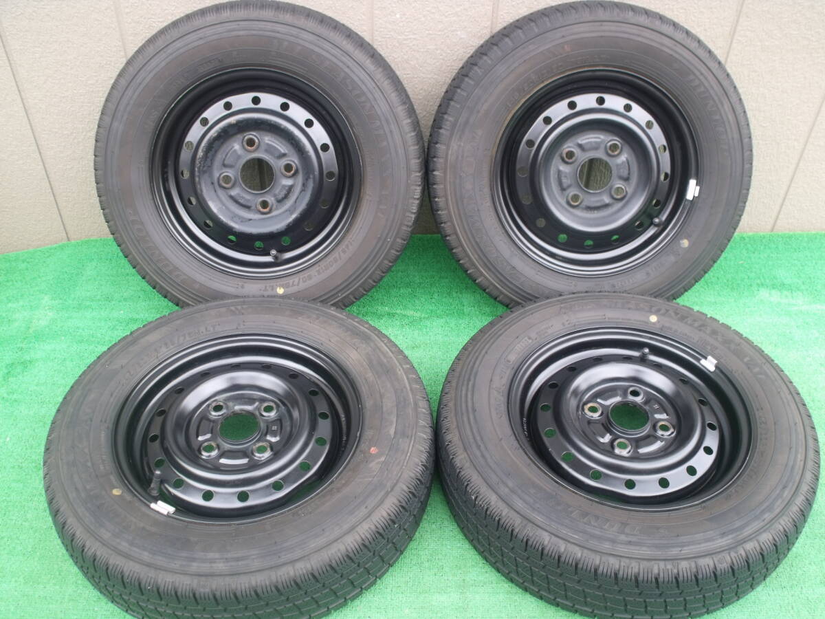 145/80R12 80/78N LT スズキ純正スチール エブリィ キャリィトラック ダンロップ ALL SEASON VA1 2023年製 ダイハツ車などにも