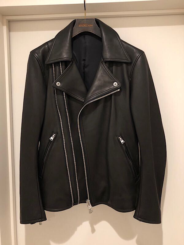 極美品即決 バックラッシュB'2nd別注2連zipスペインシープレザー 極美品即決 バックラッシュB'2nd別注2連zipスペインシープレザー