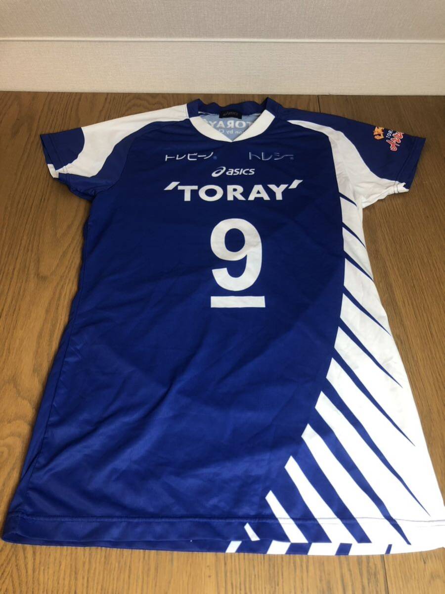 東レ アローズ 支給? 別注ユニフォーム 9番 ABE アシックス O 東レ アローズ 支給? 別注ユニフォーム 9番 ABE アシックス O