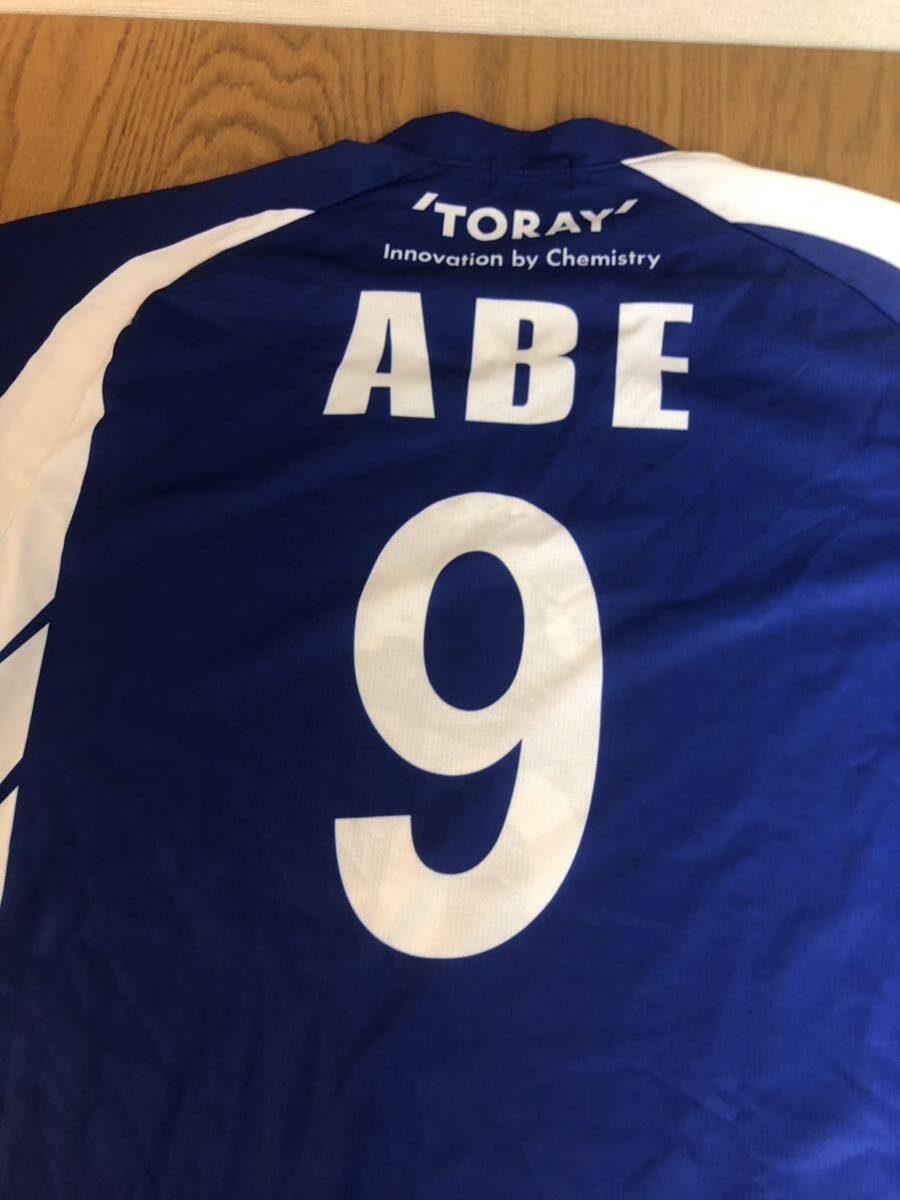 東レ アローズ 支給? 別注ユニフォーム 9番 ABE アシックス O 東レ アローズ 支給? 別注ユニフォーム 9番 ABE アシックス O