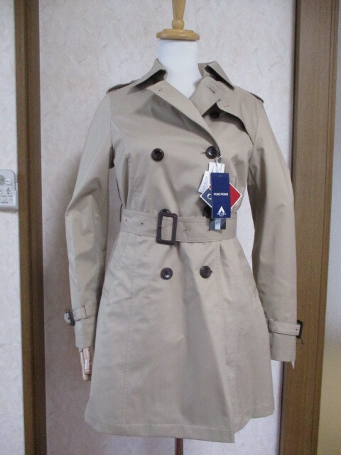 新品☆タグ付き 洋服のの青山 撥水加工防風透湿 n-line Precious レディース トレンチコート L