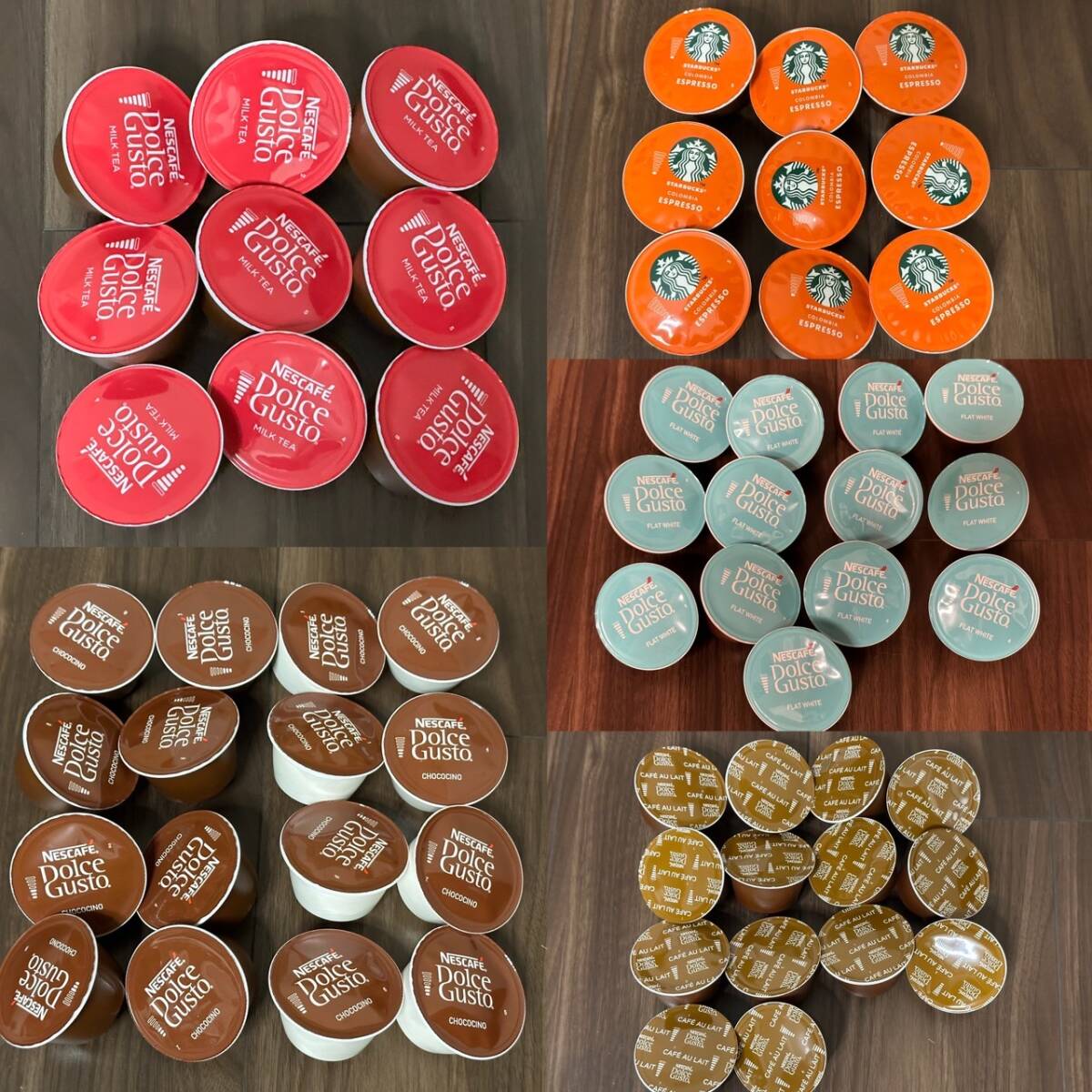 ネスカフェ ドルチェ グスト カプセルセット ミルクティー カフェオレ シングルオリジン コロンビア フラットホワイト チョコチーノ