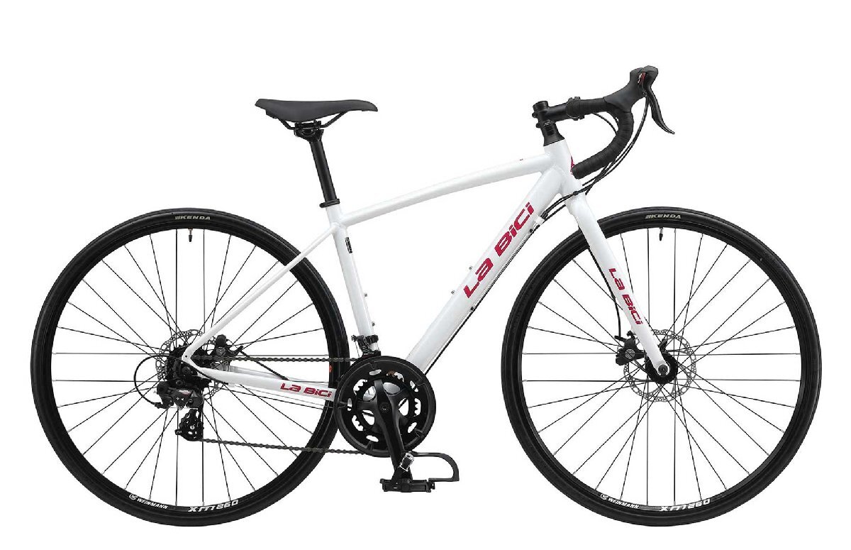 送料込み 入門ロード 2024 Labici ラビチ メカディスク デュアルコントロールレバー アルミ 450mm 150-165cm ホワイト