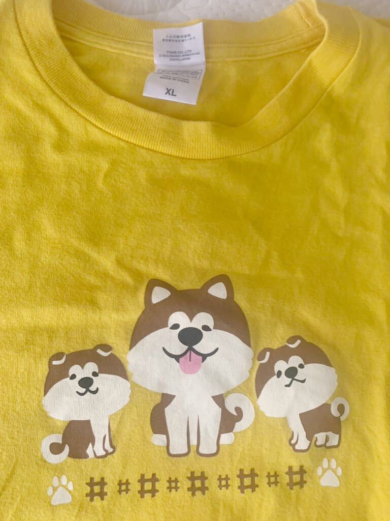 秋田犬大館市お土産ハチ公グッズTシャツ イエローXLサイズ田沢湖