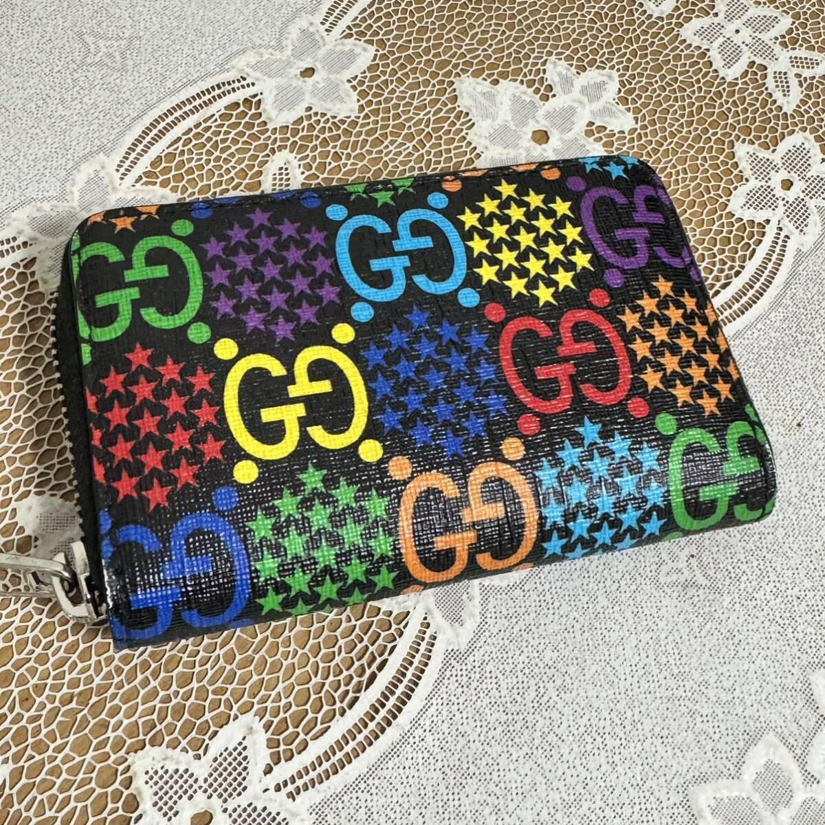 箱付き GUCCI グッチ サイケデリック コインケース GG マルチ 箱付き GUCCI グッチ サイケデリック コインケース GG マルチ