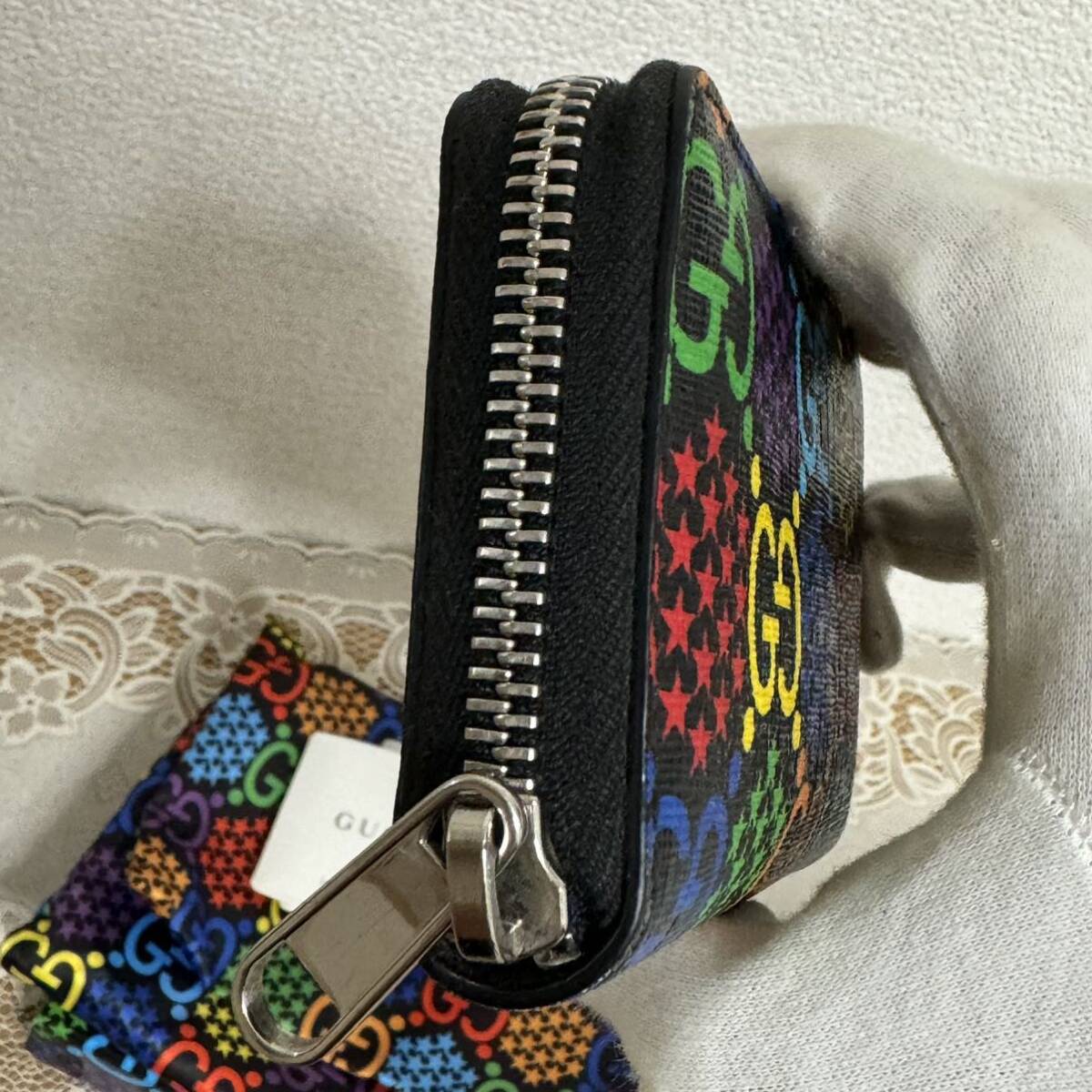 箱付き GUCCI グッチ サイケデリック コインケース GG マルチ 箱付き GUCCI グッチ サイケデリック コインケース GG マルチ