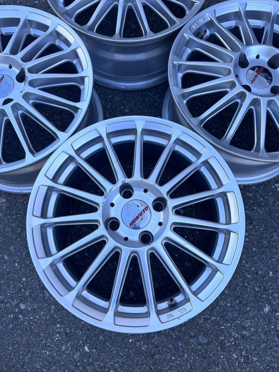 HOKUTO RACING 15インチ　6.5J 4穴　PCD 100 1本オフセット35 3本40 中古アルミホイール4本セット