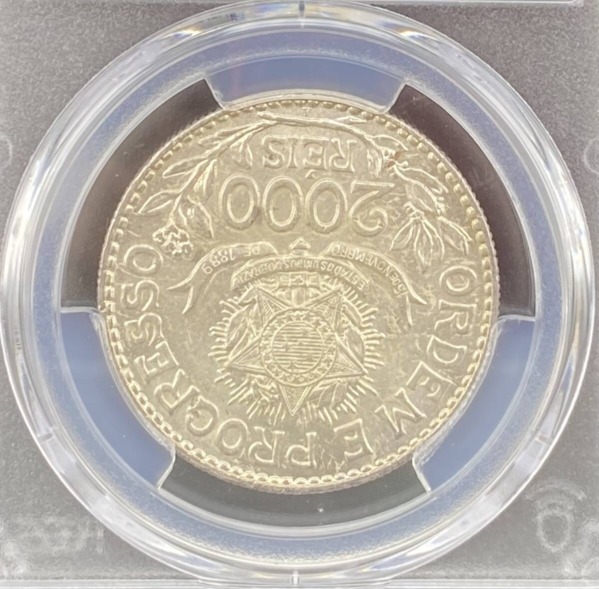 神々しい】1913A年ブラジル・リバティヘッド2000レイス大型銀貨/MS64 神々しい】1913A年ブラジル・リバティヘッド2000レイス大型銀貨/MS64
