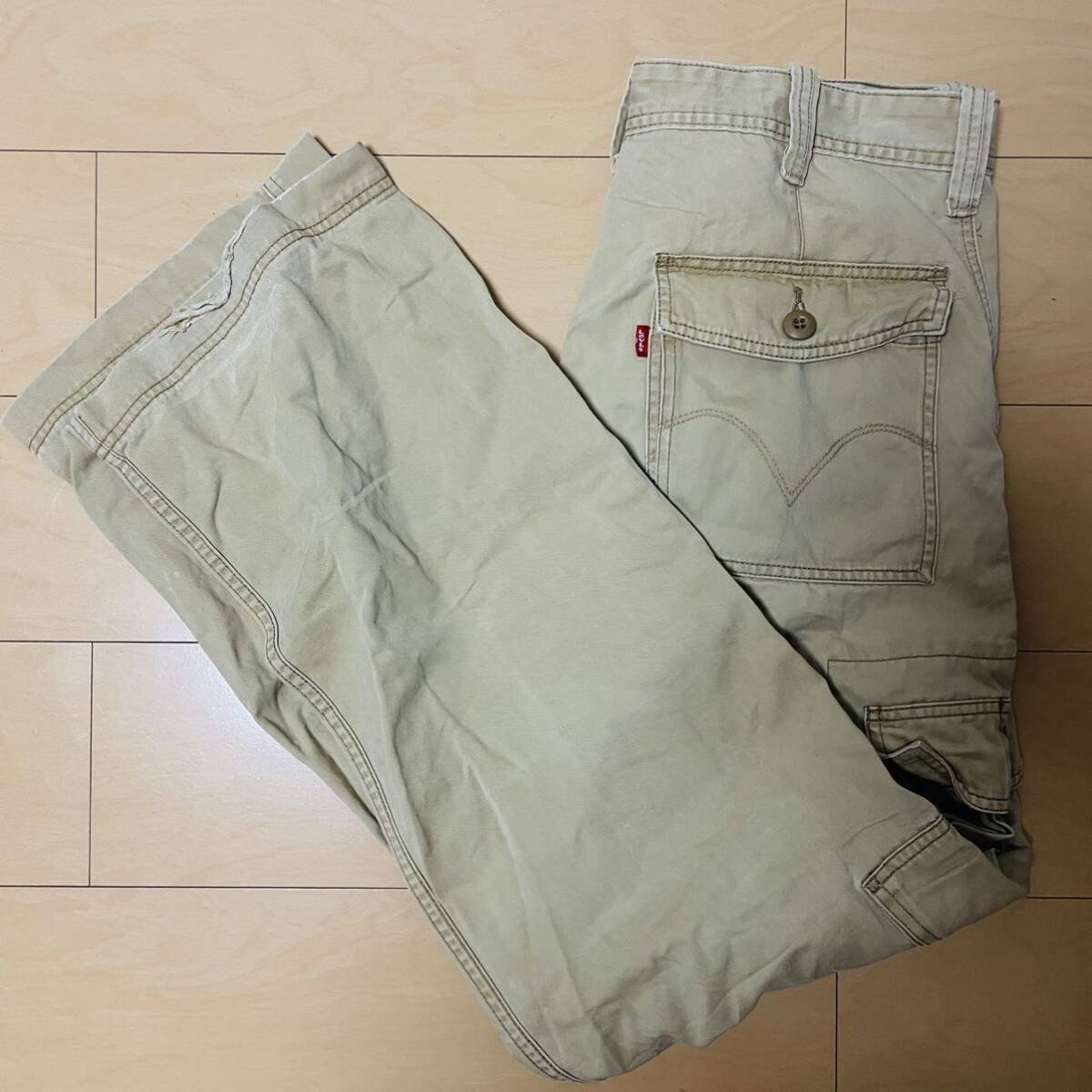 Levi'sリーバイス　カーゴパンツ　ベージュ 古著　メンズ　34/34