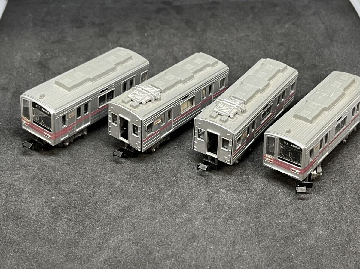 送料無料 中古 ジャンク バンダイ BANDAI Bトレ Bトレインショーティー N化 動力化 加工品 東武鉄道 20000系 4両 まとめて