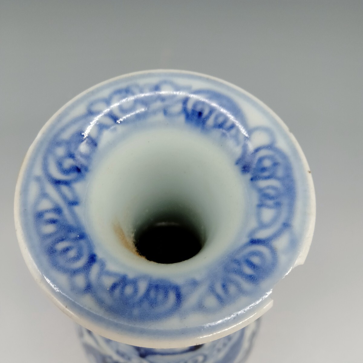 染付麒麟鳥紋花瓶 青花 古玩 中国古玩 古美術 中国美術 景徳鎮 染付麒麟鳥紋花瓶 青花 古玩 中国古玩 古美術 中国美術 景徳鎮