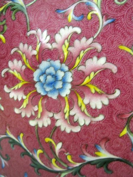景徳鎮(zhèn) 粉彩花文扁壺 花瓶 全高49cm 壺 中國(guó) 美術(shù) 陶磁器 景徳鎮(zhèn)壺 花器 花生 磁器 希少 干隆年制