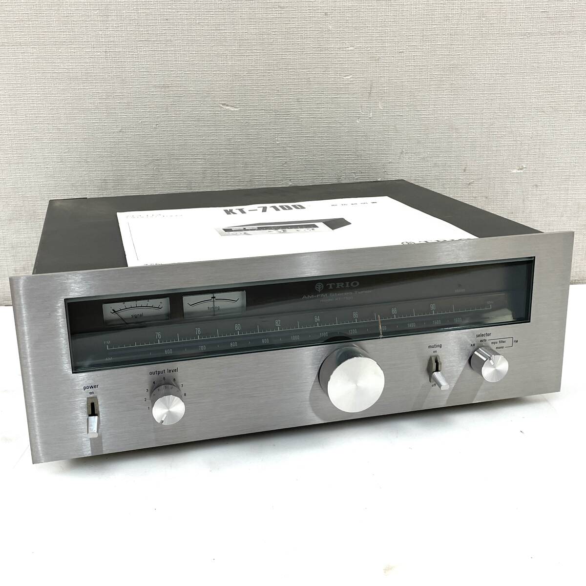 TRIO AM/FMチューナー KT-7100 説明書付き トリオ 24I 北TO2