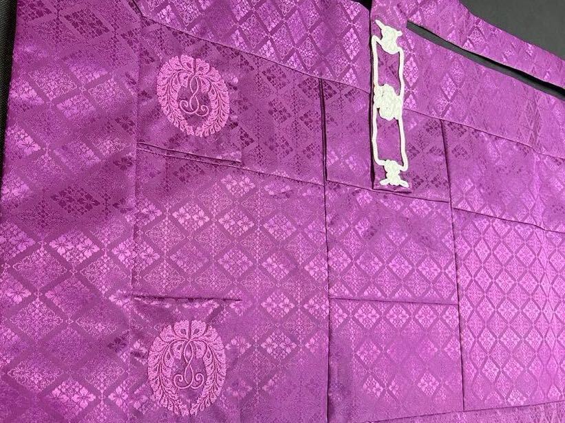 袈裟匠草戸庵 大五条袈裟 四天刺繍入り 幸菱一丁地 袈裟匠草戸庵 大五条袈裟 四天刺繍入り 幸菱一丁地