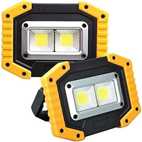 送料無料！LED充電式 投光器 30W ポータブル 作業灯 屋外照明 ワークライト usb充電式 LED投光器 停電対応 夜釣り 登山 防災対策 2個セット