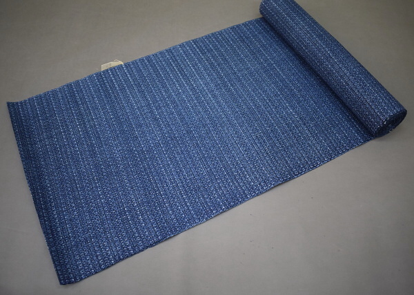 A04-6　即決 新古品 綿ポリ ゆかた反物 紺 未仕立て品