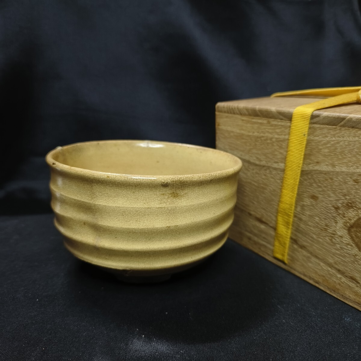 大特価 桐箱入り 茶碗 古萩焼 茶道具 明治骨董 旧家蔵出 古美術品 工芸品
